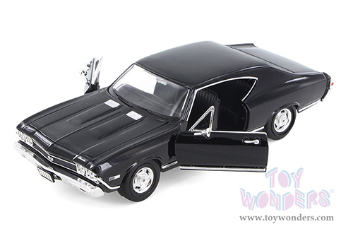 Welly - Chevrolet® Chevelle™ SS 396 Hardtop (1968, 1/24 scale diecast model car, Black) 29397WBK