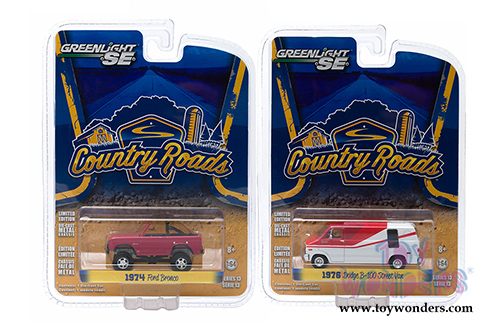 Greenlight - Country Roads Series 13 (1/64 scale diecast model car, Asstd.) 29810/6