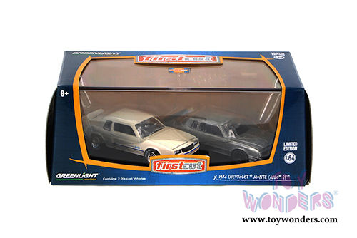 Greenlight Firstcut - Chevrolet Monte Carlo SS Hard Top (1984, 1/64 scale diecast model car, White and Bare metal) 29829
