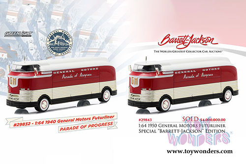 Greenlight - General Motors Futurliner "Parade of Progress" (1940, 1/64 scale diecast model car, Red) 29832