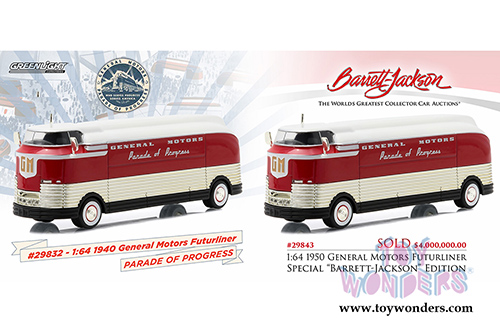 Greenlight - General Motors Futurliner Bus (1950, 1/64 scale diecast model car, Red w/White) 29843