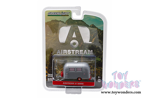 Greenlight - Airstream 16' Bambi Sport Travel Trailer (1/64 scale diecast model car, Silver) 29857