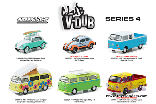 Greenlight - Club V-DUB Series 4 Assortment (1/64 scale diecast model car, Asstd.) 29860/48