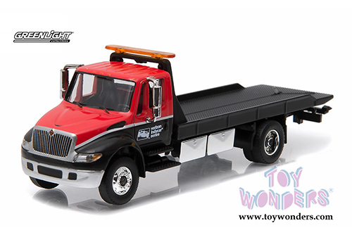 Greenlight Verizon Indycar Series - International Durastar 4400 Flatbed Tow Truck (2016, 1/64 scale diecast model car, Red) 29867