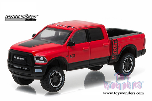 Greenlight - Dodge Ram 2500 Power Wagon Pick-Up Truck (2017, 1/64 scale diecast model car,  Flame Red w/Black) 29873