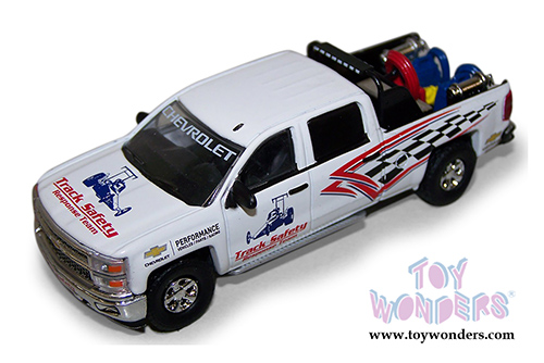 Greenlight - Chevrolet&reg; Silverado&trade; Pickup Truck with Safety Equipment (2015, 1/64 scale diecast model car, White) 29874