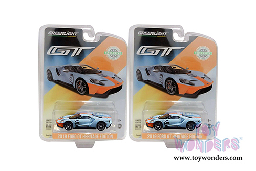 Greenlight - Ford GT Heritage Edition #9 Gulf Racing (2019, 1/64 scale diecast model car, Blue w/Orange) 29909/48