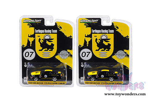 Greenlight -  Ford Mustang Terlingua Racing Team #07 (2008, 1/64 scale diecast model car, Black/Yellow) 29919/48
