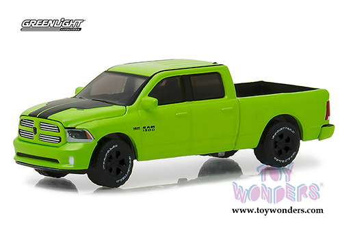 Greenlight - Dodge Ram 1500 Sport Pickup Truck (2017, 1/64 scale diecast model car, Sublime Green Pearl Coat) 29927