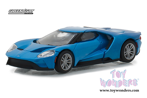 Greenlight - Ford GT (2017, 1/64 scale diecast model car, Blue) 29933/48