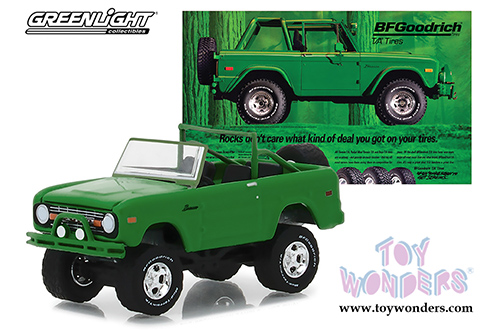 Greenlight - Ford Bronco "Take Control" BFGoodrich Vintage Ad Car (1971, 1/64 scale diecast model car, Green) 29942/48