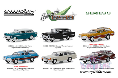 Greenlight - Estate Wagons Series 3 (1/64 scale diecast model car, Asstd.) 29950/48