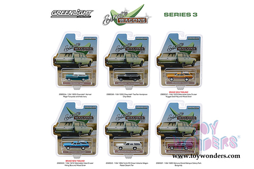 Greenlight - Estate Wagons Series 3 (1/64 scale diecast model car, Asstd.) 29950/48