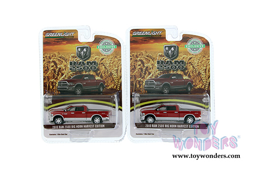 Greenlight - Ram Big Horn Pick-Up Truck Harvest Edition (2018, 1/64 scale diecast model car, Red) 29953/48