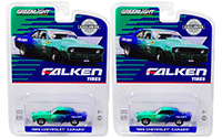 Greenlight - Chevrolet® Camaro® #88 Falken Tires (1969, 1/64 scale diecast model car, Green/Blue) 29959/48