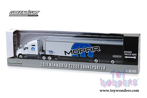 Greenlight - Kenworth T2000 MOPAR Transporter (2018, 1/64 scale diecast model car, White/Black) 29963/24