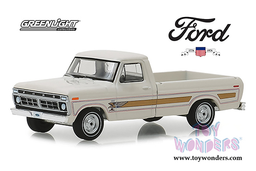 Greenlight - Ford F-100 Bicentennial Pickup Truck  (1976, 1/64 scale diecast model car, Wimbledon White) 29965/48