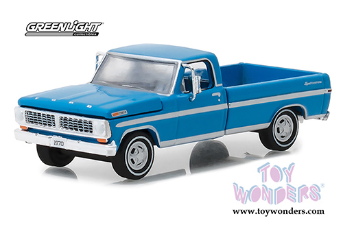 Greenlight - Ford F-100 Explorer Special Long Bed Pickup Truck (1970, 1/64 scale diecast model car, Grabber Blue) 29967/48