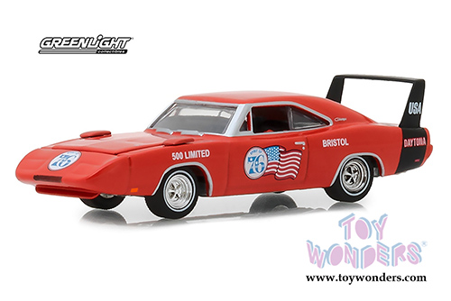 Greenlight - Dodge Charger Daytona "Spirit of 76 Bristol 500 Limited" (1969, 1/64 scale diecast model car, Orange) 29969/48
