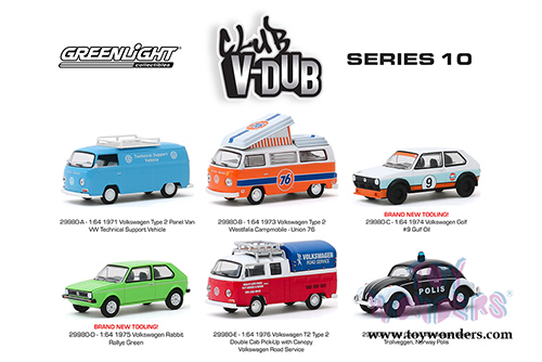 Greenlight - Club Vee-Dub Series 10 (1/64 scale diecast model car, Asstd.) 29980/48