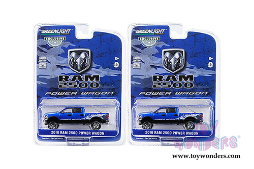 Greenlight - Dodge Ram 2500 Power Wagon Pickup Truck (2016, 1/64 scale diecast model car, Blue Streak Pearlcoat) 29983/48