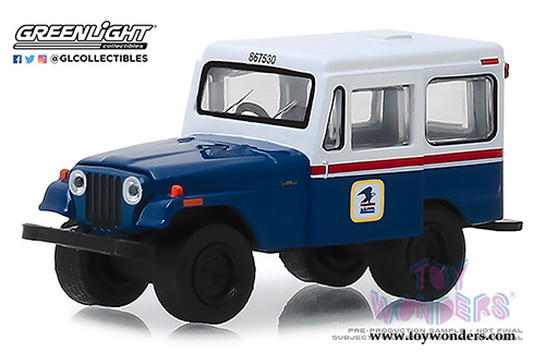 Greenlight - Jeep&reg; DJ-5 United States Postal Service (USPS&reg;) (1971, 1/64 scale diecast model car, White/Blue) 29998/48
