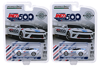 Greenlight - Chevrolet® Camaro® SS™ Convertible - 101 Running Indy 500 Presented by PennGrade Motor Oil 500 Festival Event Car (2017, 1/64 scale diecast model car, White) 30003/48