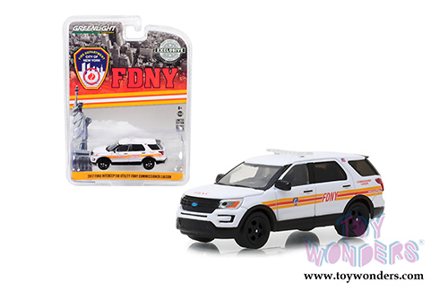 Greenlight - Ford Interceptor Utility Commissioner Liaison Fire Department City of New York (FDNY) (2017, 1/64 scale diecast model car, White) 30012/48
