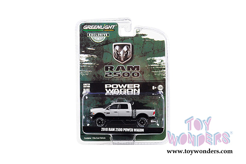 Greenlight - Dodge Ram 2500 Power Wagon Pickup Truck (2018, 1/64 scale diecast model car, Bright Silver) 30014/48