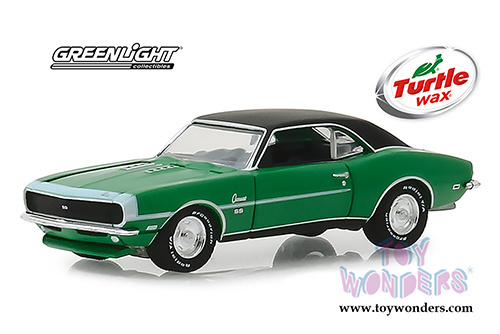 Greenlight - Chevrolet&reg; Camaro&reg; RS/SS&trade; - Turtle Wax&reg; Ice "Lasting Diamond Brilliance" Turtle Wax&reg; Ad Cars (1968, 1/64 scale diecast model car, Green) 30018/48