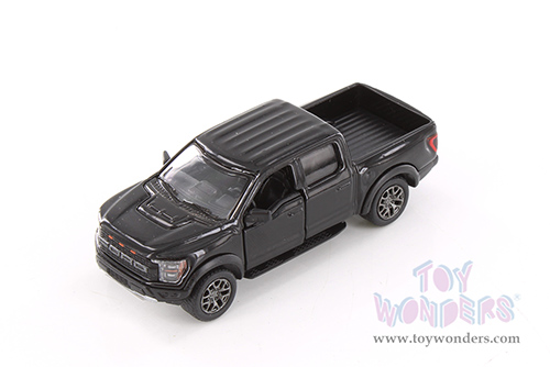 3001D Kinsmart 2022 Ford F-150 Raptor Pickup Truck Black Diecast Model Car