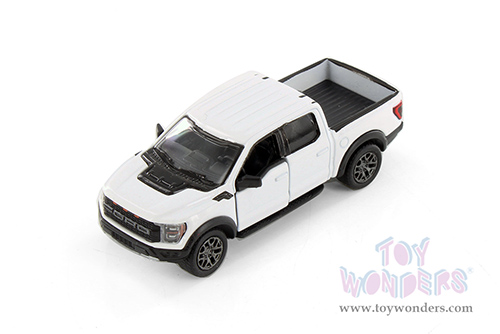 3001D Kinsmart 2022 Ford F-150 Raptor Pickup Truck White Diecast Model Car