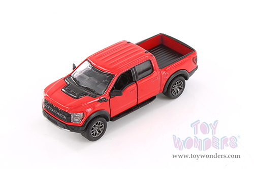 3001D Kinsmart 2022 Ford F-150 Raptor Pickup Truck Red Diecast Model Car