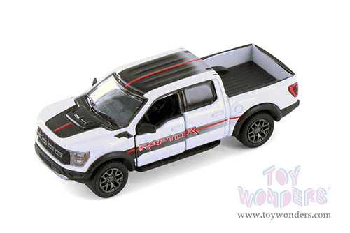 3001DF Kinsmart 2022 Ford F-150 Raptor Pickup Truck White Diecast Model Car