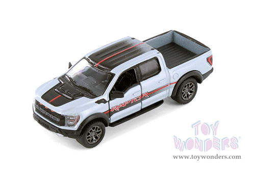 3001DF Kinsmart 2022 Ford F-150 Raptor Pickup Truck Silver Diecast Model Car