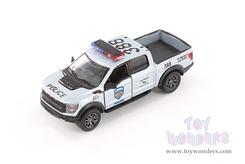3001DP/2 Kinsmart 2022 Ford F-150 Raptor Police Silver Diecast Model Car