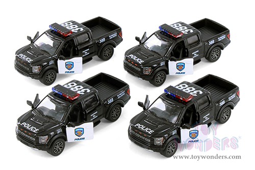 3001DP Kinsmart 2022 Ford-F150 Raptor Police Diecast Model Car