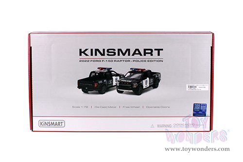 3001DP Kinsmart 2022 Ford-F150 Raptor Police Diecast Model Car