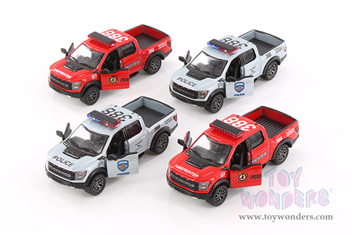 3001DPR Kinsmart 2022 Ford F-150 Raptor Police Firefighter Diecast Model Car