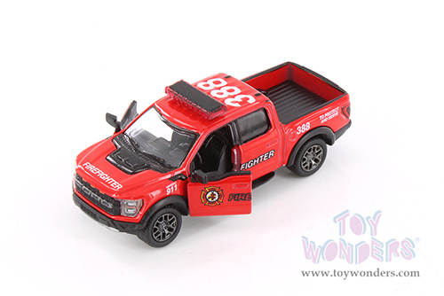3001DPR Kinsmart 2022 Ford F-150 Raptor Police Firefighter Diecast Model Car