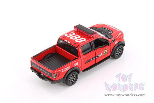 3001DPR Kinsmart 2022 Ford F-150 Raptor Police Firefighter Diecast Model Car