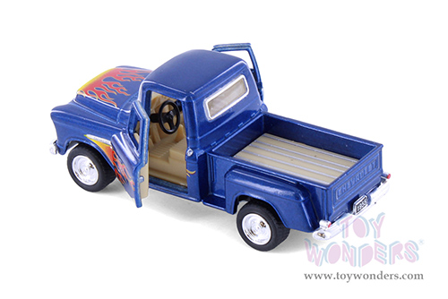 3002DF Kinsmart 1955 Chevy Stepside Pickup Truck Livery Diecast Model Car 
