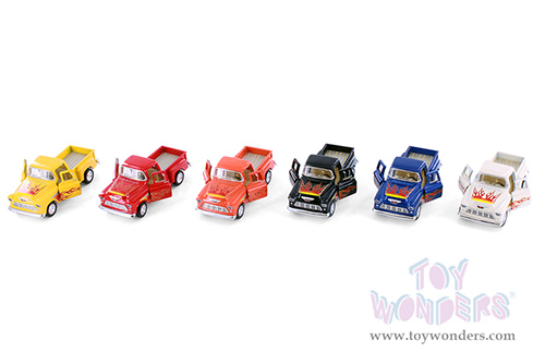 3002DF Kinsmart 1955 Chevy Stepside Pickup Truck Livery Diecast Model Car 