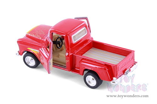 3002DF Kinsmart 1955 Chevy Stepside Pickup Truck Livery Diecast Model Car 