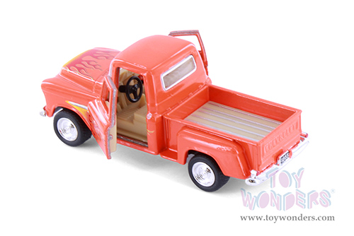 3002DF Kinsmart 1955 Chevy Stepside Pickup Truck Livery Diecast Model Car 