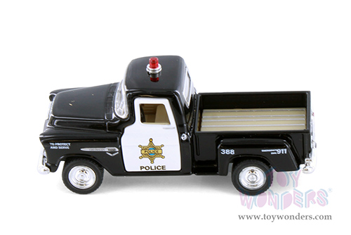 3002DP Kinsmart 1955 Chevy Stepside Pickup Truck Police Diecast Model Car