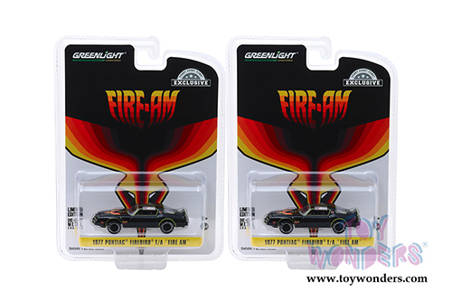 Greenlight - Pontia&reg; Firebird&reg; Trans Am "Fire AM" by Very Special Equipment (VSE) (1977, 1/64 scale diecast model car, Black w/Hood bird) 30059/48