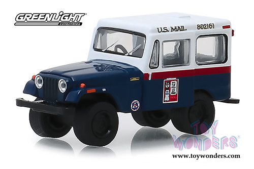 Greenlight - Jeep&reg; DJ-5 United States Mail Civil Defense (1974, 1/64 scale diecast model car, White/Red/Blue) 30070/48