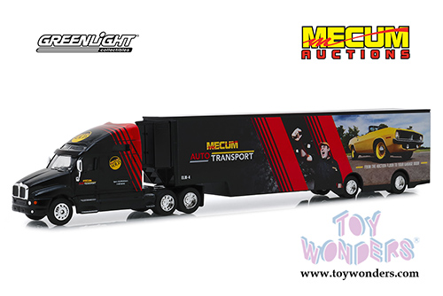 Greenlight - Kenworth T2000 Mecum Auctions Mecum Auto Transport Transporter "From the Auction Floor to Your Garage Door" (2018, 1/64 scale diecast model car, Red/Black) 30106/24