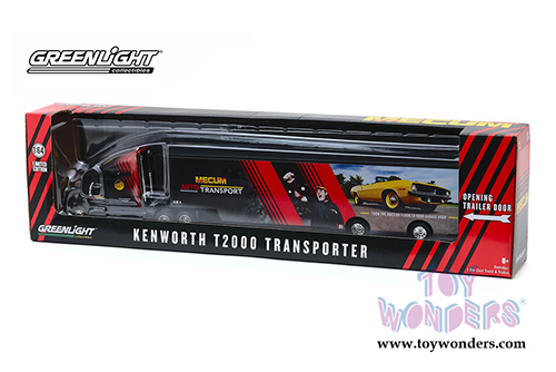 Greenlight - Kenworth T2000 Mecum Auctions Mecum Auto Transport Transporter "From the Auction Floor to Your Garage Door" (2018, 1/64 scale diecast model car, Red/Black) 30106/24